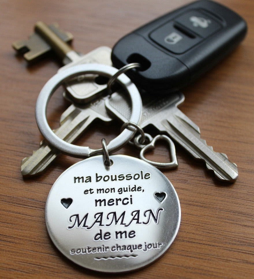 Émotion Gravée™ – Porte-clé pour Maman